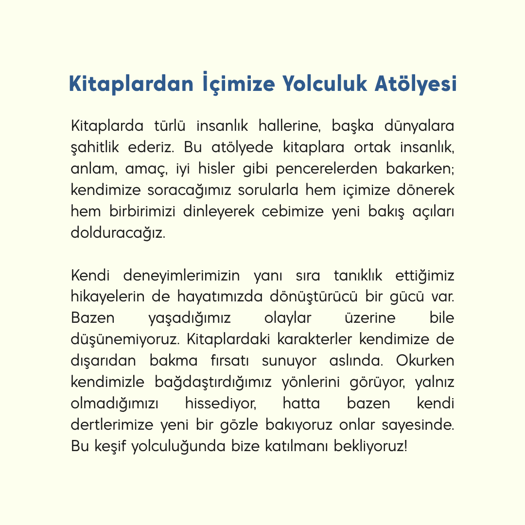Albert Espinosa'nın Sarı Dünya Kitabıyla İçimize Yolculuk Atölyesi