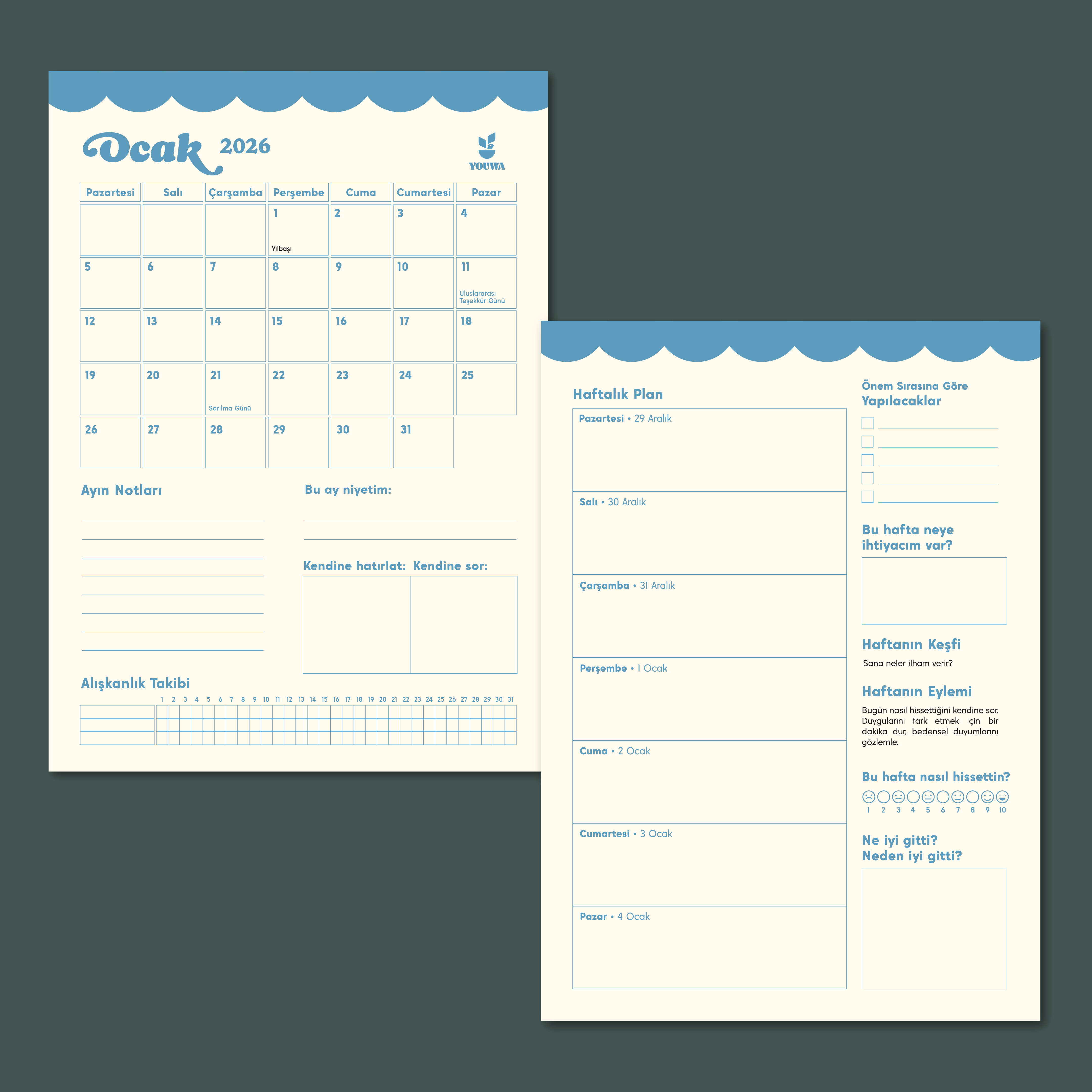 2026 Dijital Takvim ve Planlayıcı