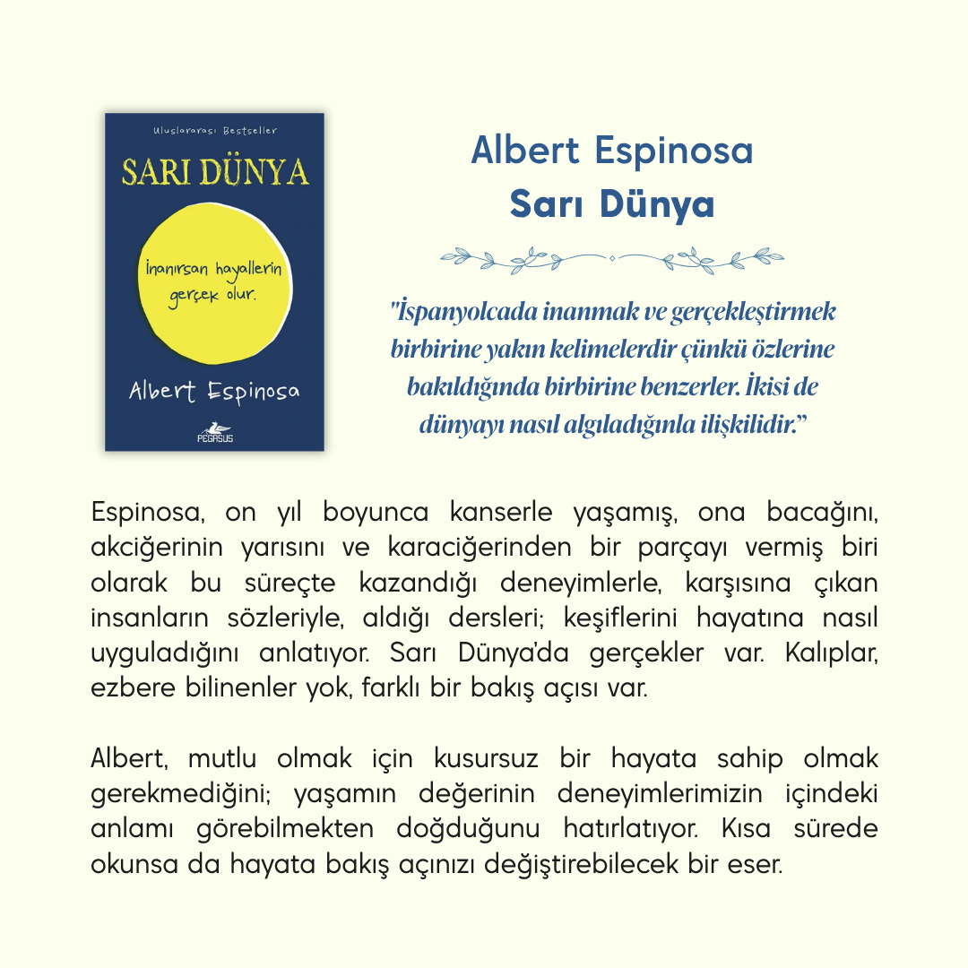 Albert Espinosa'nın Sarı Dünya Kitabıyla İçimize Yolculuk Atölyesi