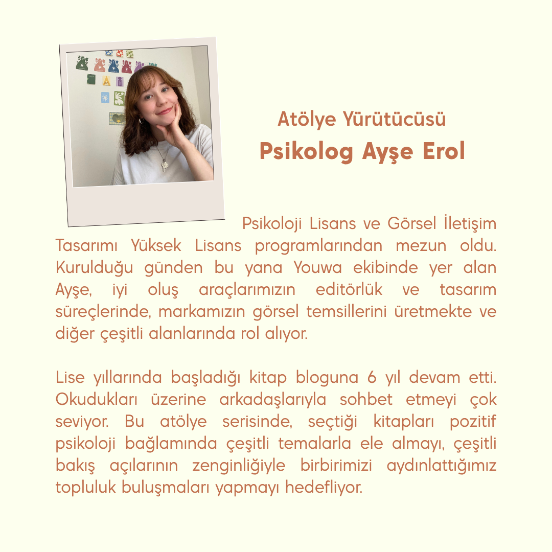 Virginia Evans'ın Muhabbet Romanı ile Kitaplardan İçimize Yolculuk Atölyesi