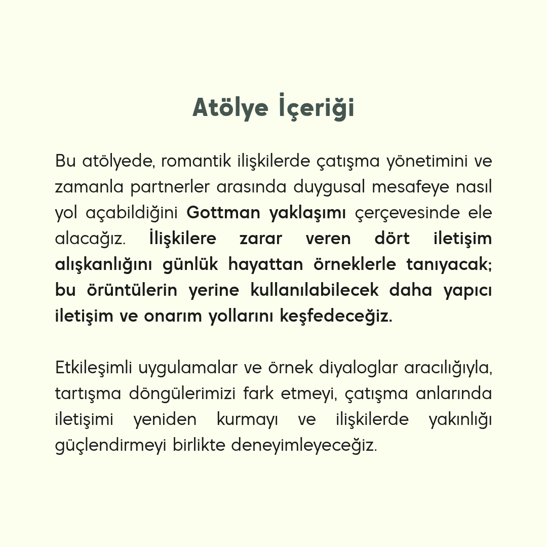"Mahşerin 4 Atlısı" Atölyesi